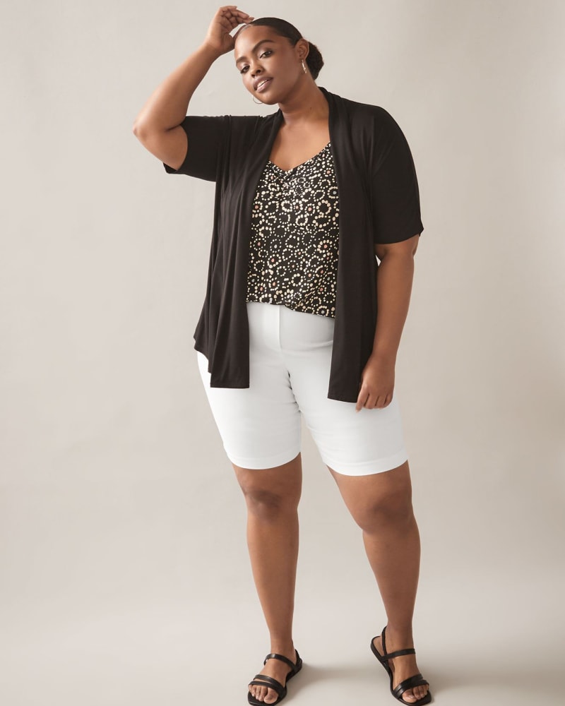 Plus size model wearing Savvy Bermuda Short by In Every Story | Dia&Co | dia_product_style_image_id:119427